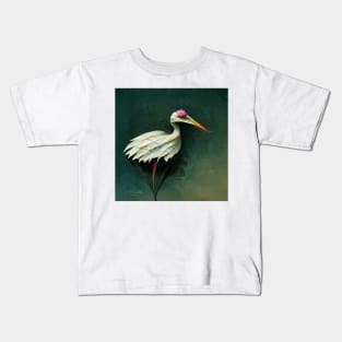 Stork shaped water lily Kids T-Shirt